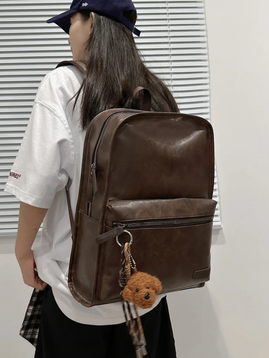 

Retro Japanese mat Large Capaci Travel Bapa ex High School Student Bookbag Cuter Bag Soft oulder Straps