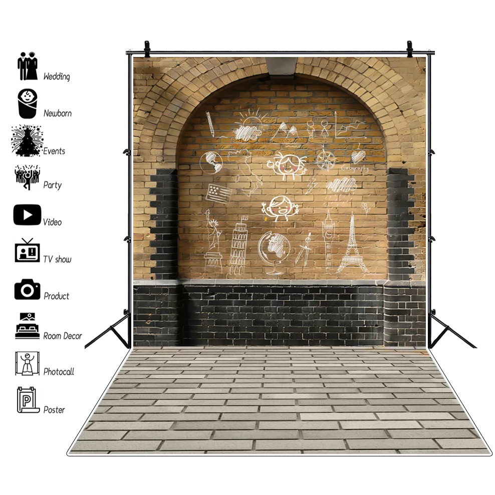 Wall Backdrops Photography Old Cement Brick Floor Home Decor Party Child Baby Photozone Photo Background Photocall Photo Studio