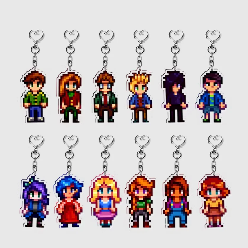 Stardew Valley Keychain Alex Harvey Shanm Sheen Abigail Emily Hailea Penny view 6