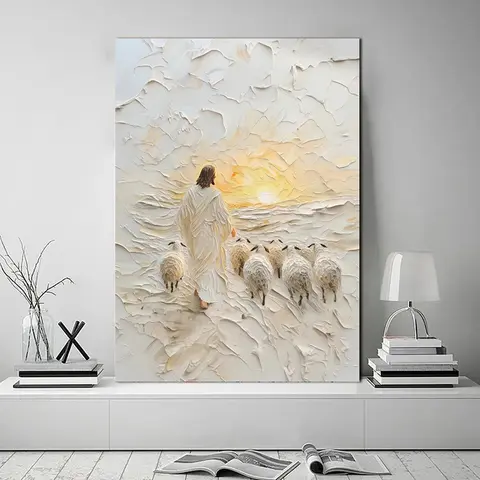 Classic Jesus Get Along With People Portrait Posters Print Canvas Painting Retro Christ Faith Wall Pictures Home Religion Decor