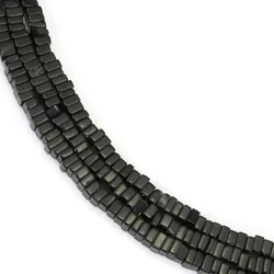 Black Agate Onyx Beads Strand Square Cube Shape 2x4mm Natural Stone For Making Jewelry Bracelet Necklace Earrings DIY Craft
