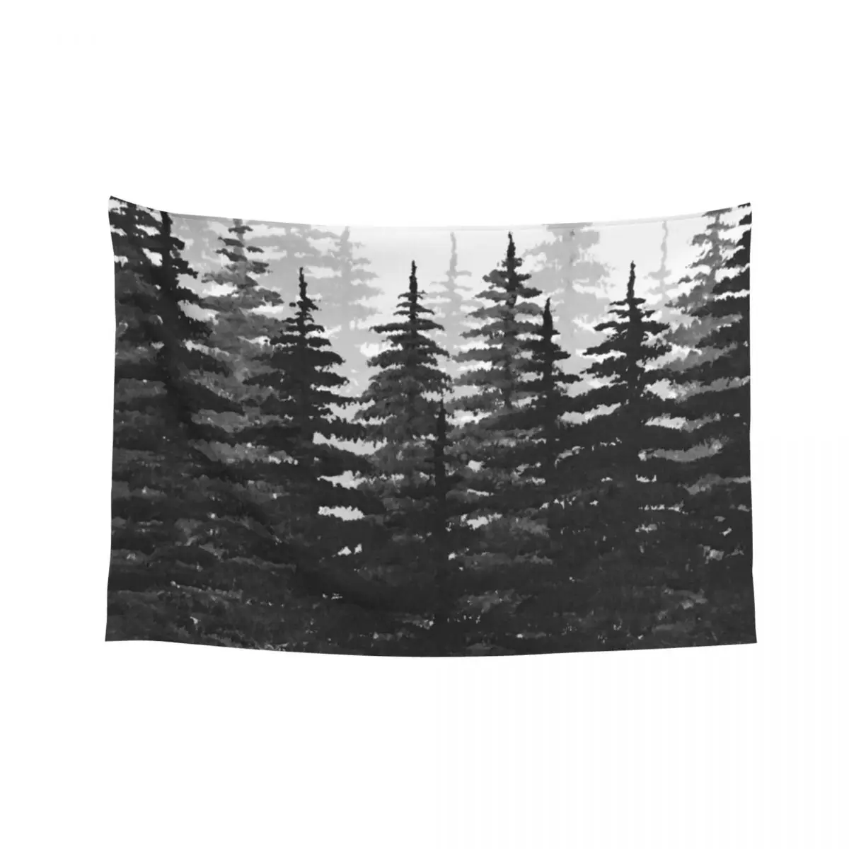 

Pine Tree Forest in Silhouette Tapestry Room Design Wall Deco Tapete For The Wall Home Decorations Aesthetic Tapestry