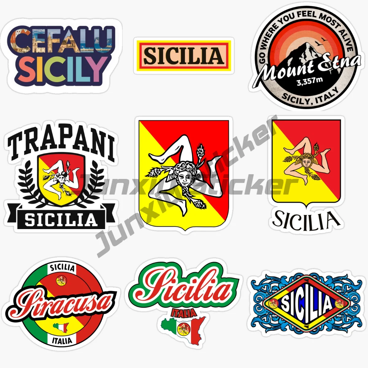 

SICILIA Italy Car Sticker Bumper Water Proof Bumper Camper Yacht Occlusion Scratch Exterior Decor Vinyl PVC Self-adhesive