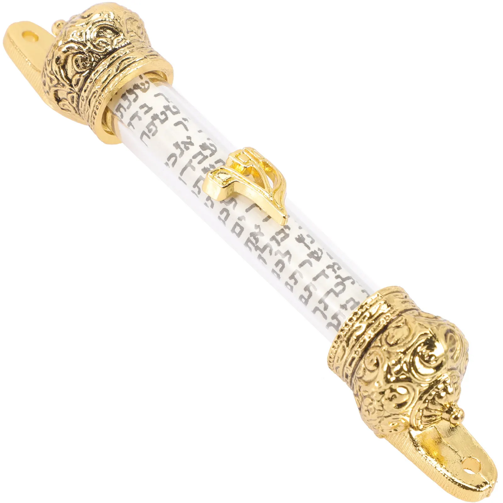 Metal Mezuzah Judaica Jewish Door Vintage Design Religious Decor Heavy Craftsmanship Outside Home Scroll