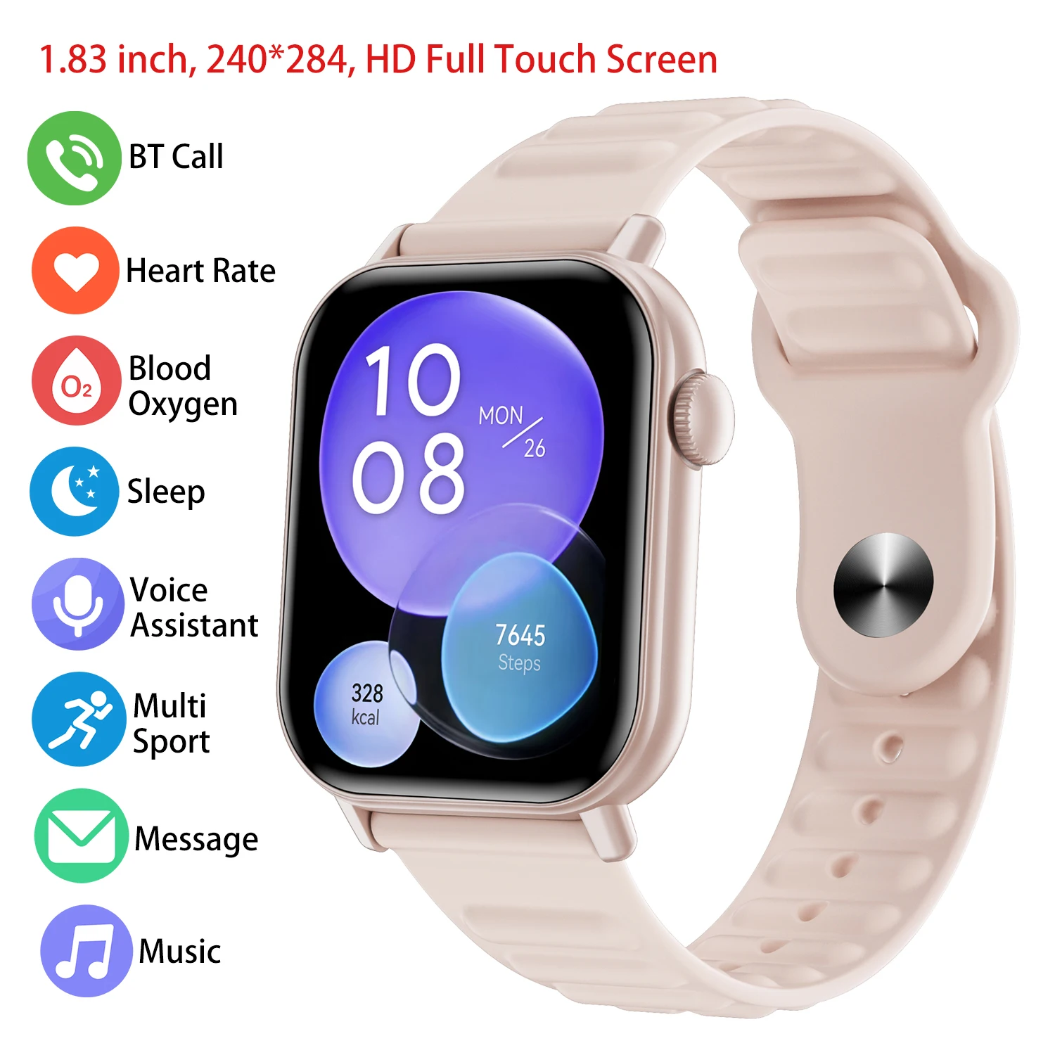 

Новые спортивные умные часы, Bluetooth, голосовой вызов, мониторинг сердечного ритма, сна, часы для здоровья, IP67, водонепроницаемые умные часы для Android IOS