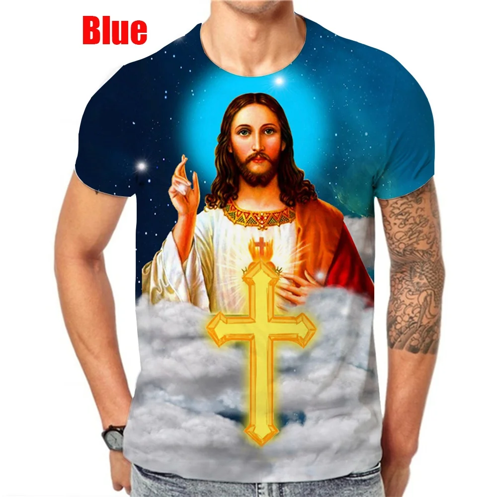 God! The Cross Jesus Love Everyone Christian Men's Women Fashion 3D Printed T-Shirt