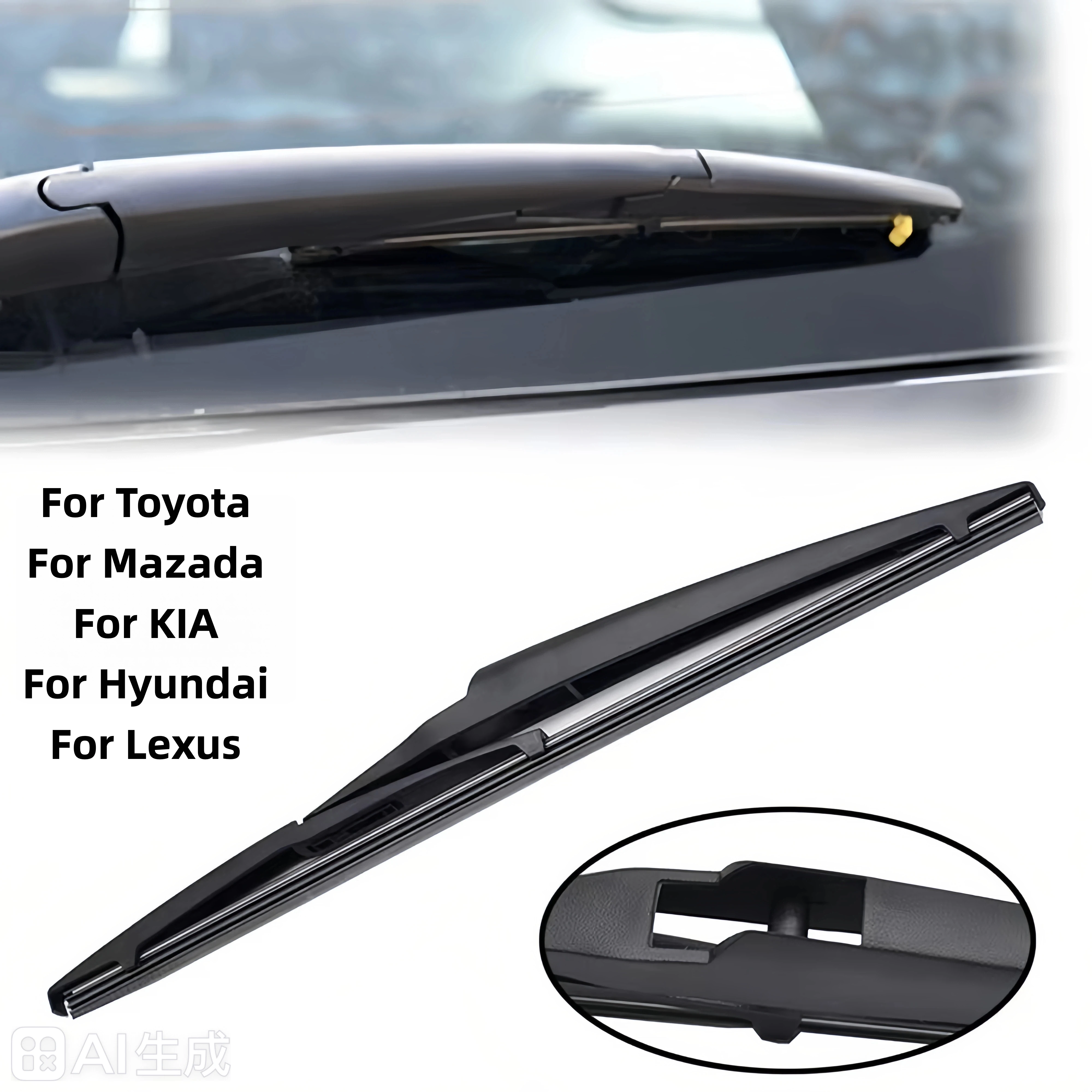 10 12" 14" Heckscheibenwischer für Toyota RAV4 HIGHLANDER HILUX YARIS Corolla Verso Land Cruiser Prius Alphard Prado Wish Lexus für Mazda – Detail 1