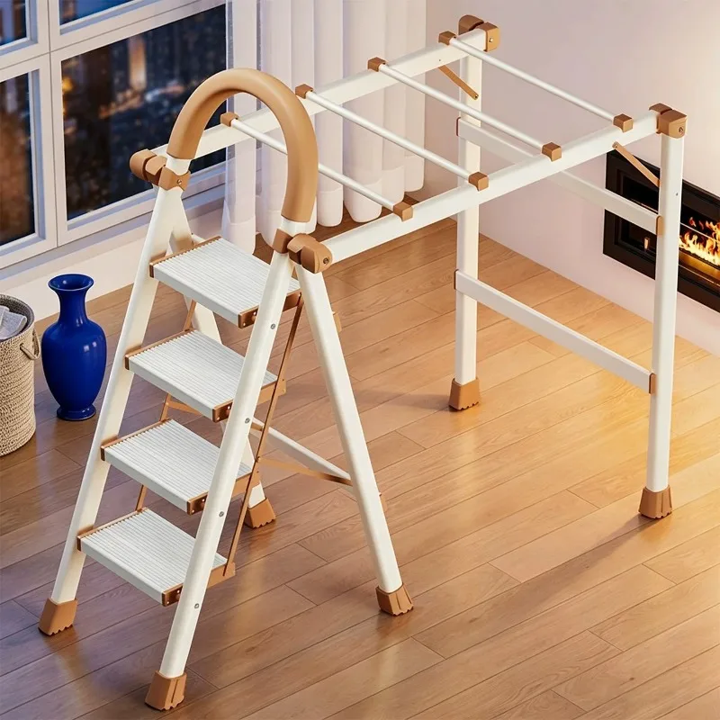 Ladder household multi-functional dual-purpose folding drying rack thickened