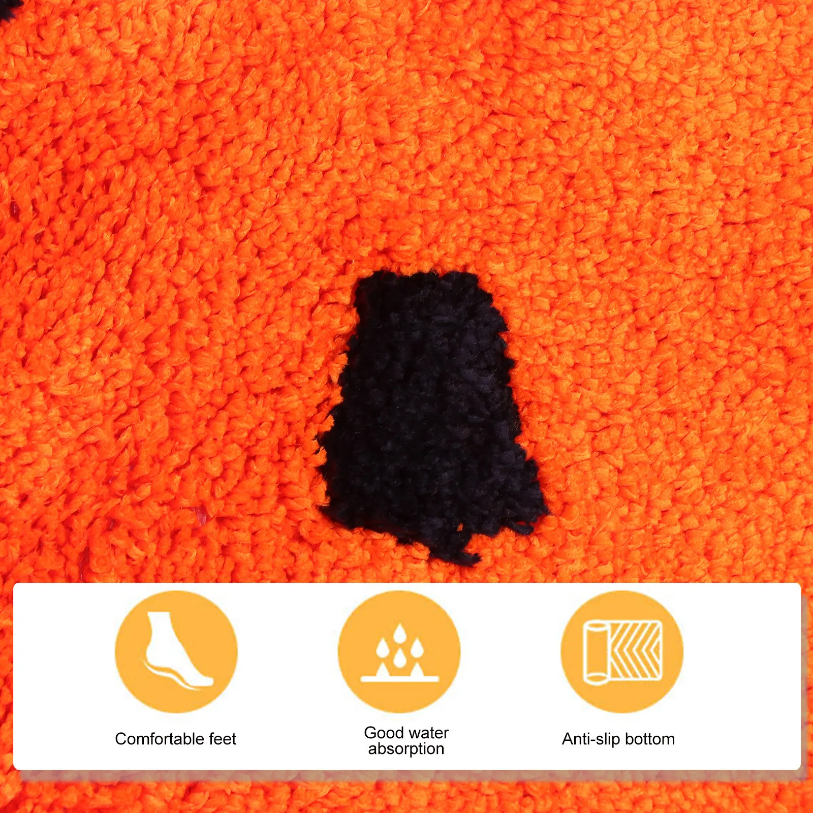 

Cartoon Watermelon Pattern Bathroom Door Mat Non-Slip Half Circle Rug Flexible Soft Shaggy Throw Rugs Indoor Floor Mat for Home