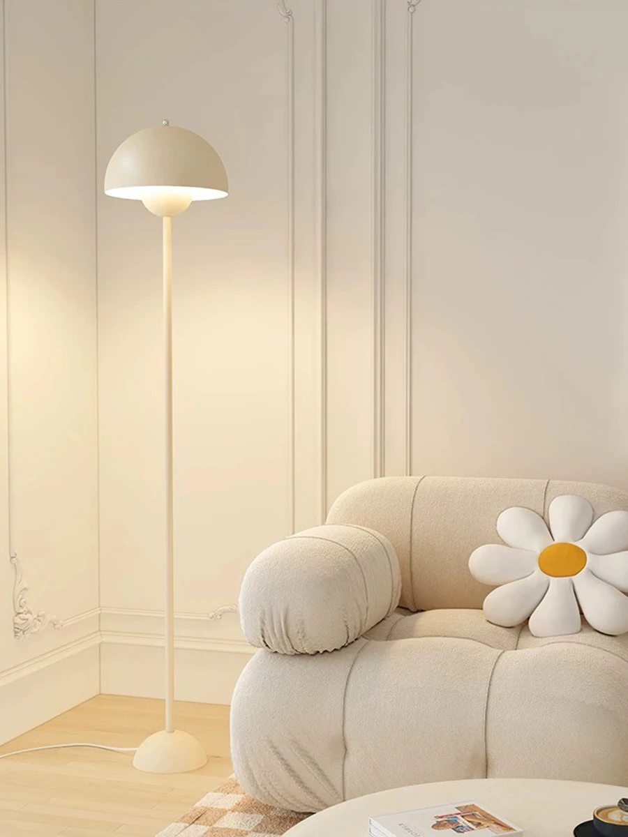 Minimalist Cream-Style Floor Lamp | Ambient Lighting for Bedroom, Kids' Room, Bedside & Desk