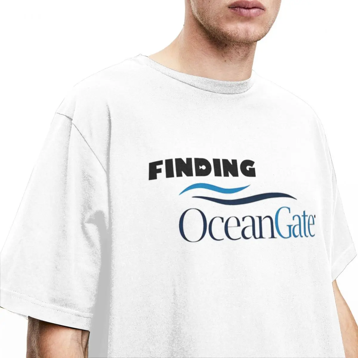 Finding OceanGate Logo T Shirt Beach Cool Y2K Fun T Shirts Pure Cotton Harajuku Tee Shirt For Men Short-Sleeved Design Top Tees