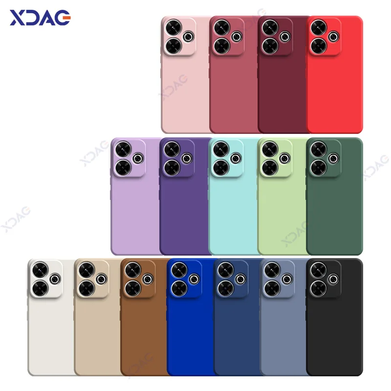 

Luxury Original Square Liquid Silicone Cases for Xiaomi Redmi 13 4G 5G Redmi13 6.79" Global 360 Soft Phone Cover Waterproof Bags