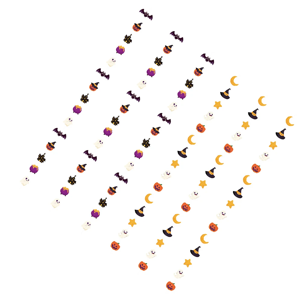 

2 Sets Pumpkin Bat Hanger Halloween Paper Banner Decoration Decorations Banners The Festival Garland Bunting