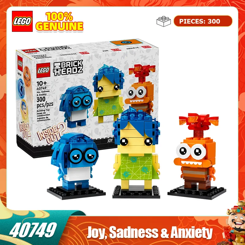 

Lego Block Fangtouzi Series 40749, строительные блоки Happy, Worried и Panic, детская игрушка в подарок