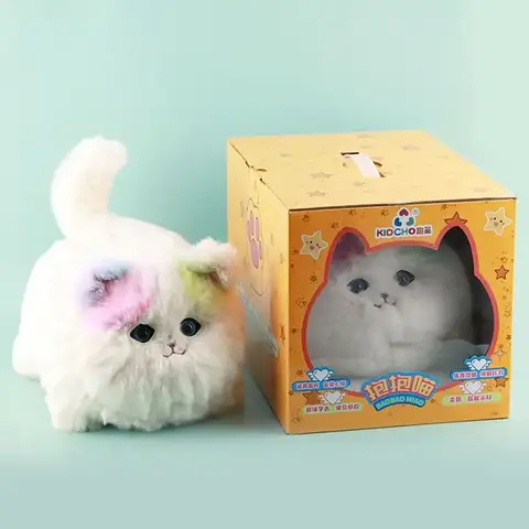 Simulation Interactive Cat/Dog Plush Toys Electronic Stuffed Dolls Kids Huggy Pets Electronic Accompanied Speak Toys Girl Gifts