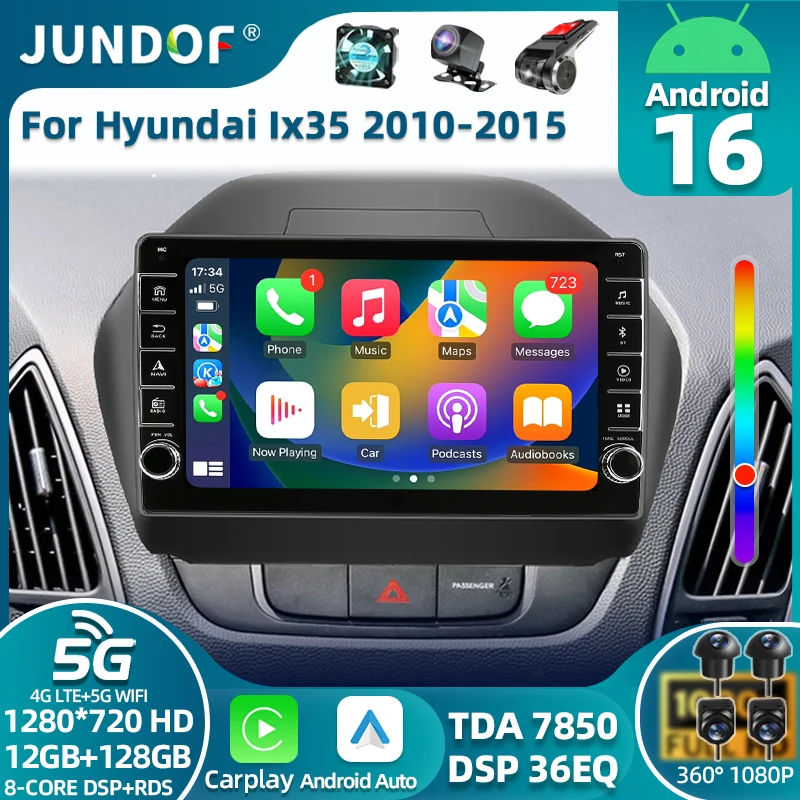 

9" For HYUNDAI TUCSON IX35 2009 - 2013 2014 2015 8Core 4G WIFI Android 16 Car Multimedia Stereo Car Player Navigation GPS Radio
