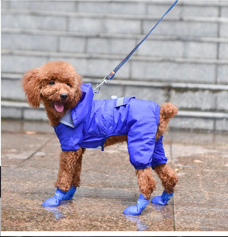 Factory direct silicone waterproof rain boots pet supplies pet shoes non-slip fashion cute dog shoes spot Cat shoes Pet shoes