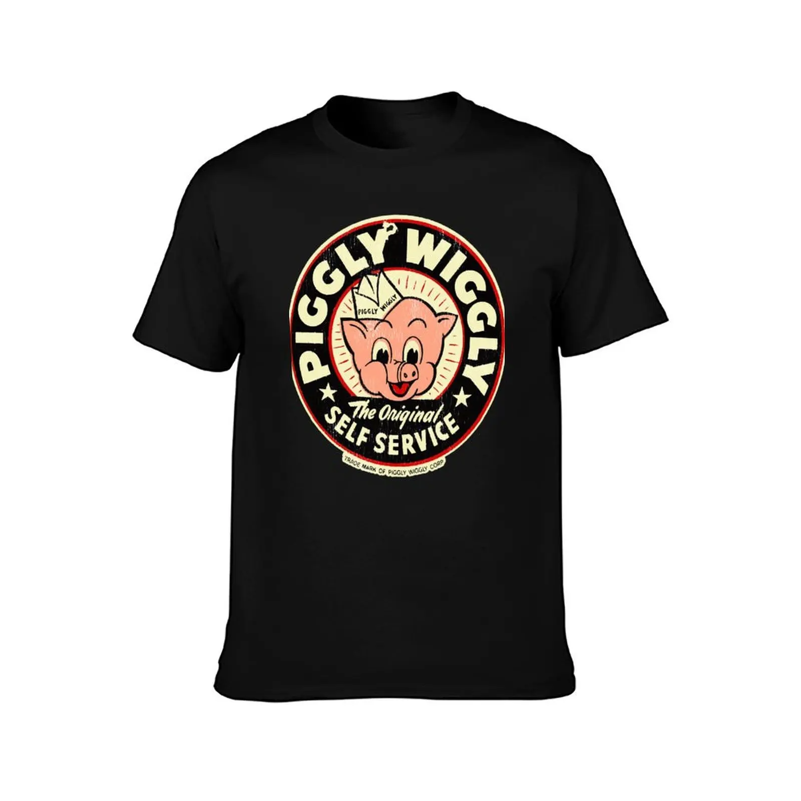 Piggly Wiggly VintageAgedClassic T-Shirt Summer Casual Cotton Tee Oversized Streetwear Tops Vintage Graphic Print