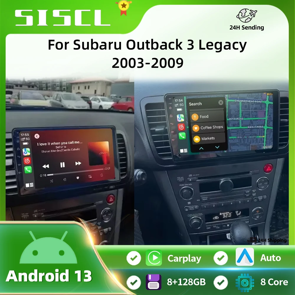 

Android 16 For Subaru Outback 3 Legacy 4 2004 2005 2007 2008 2009 Car Radio Multimedia Video Player GPS Navigation 4G DVD 2Din