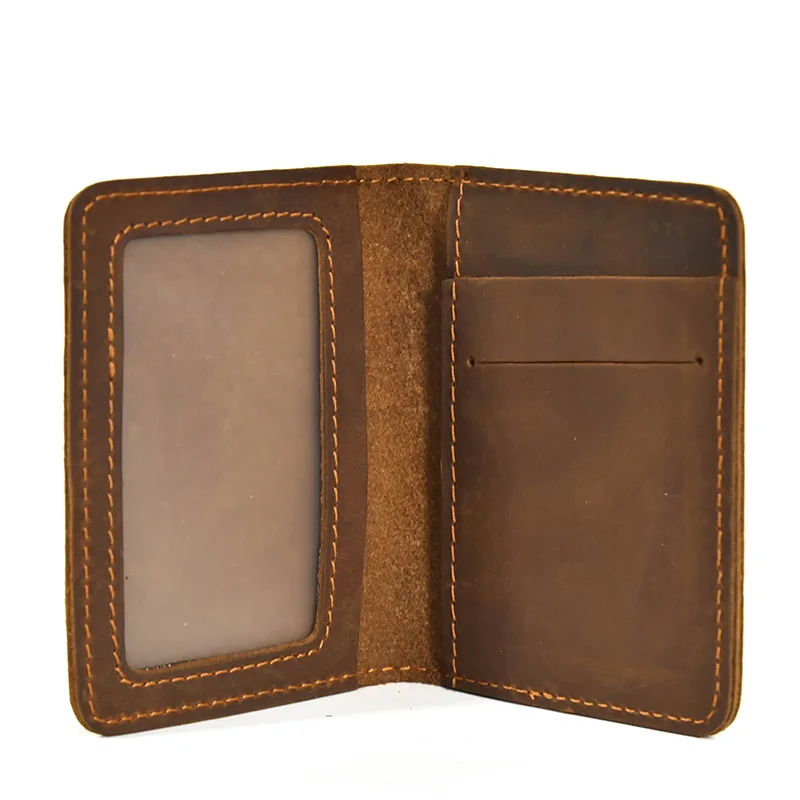 Women's Purses Genuine Leather Men's Wallet Simple Passport Cover Cowhide Men's Card Holder New Men's Coin Purse Cash Clip Women