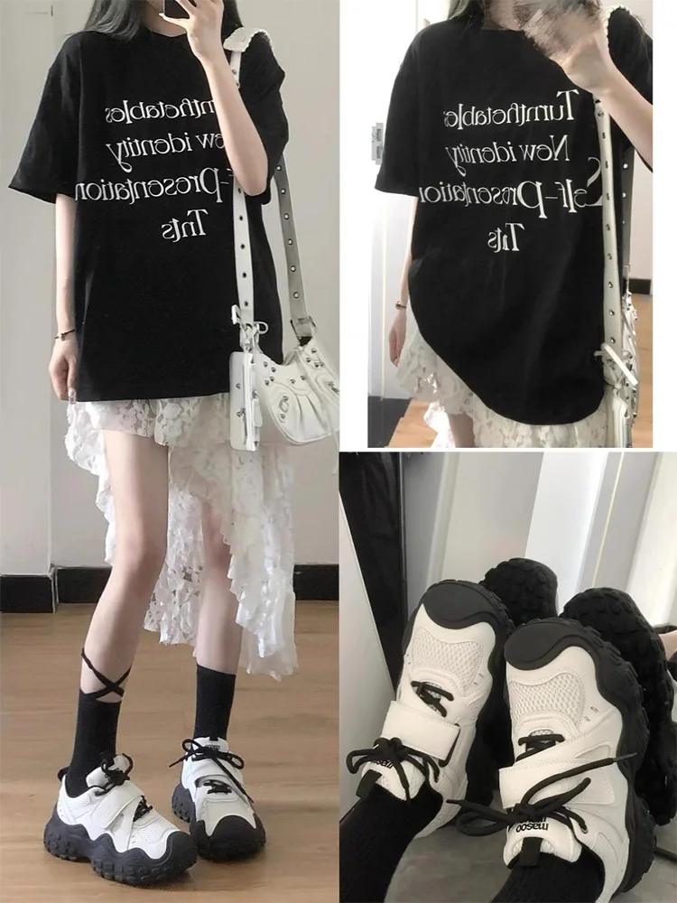 スパイシーガール ホワイト 不規則レース f スカート レディース 春夏新作デザインセンセーション 斜めミドル丈Aラインスカート