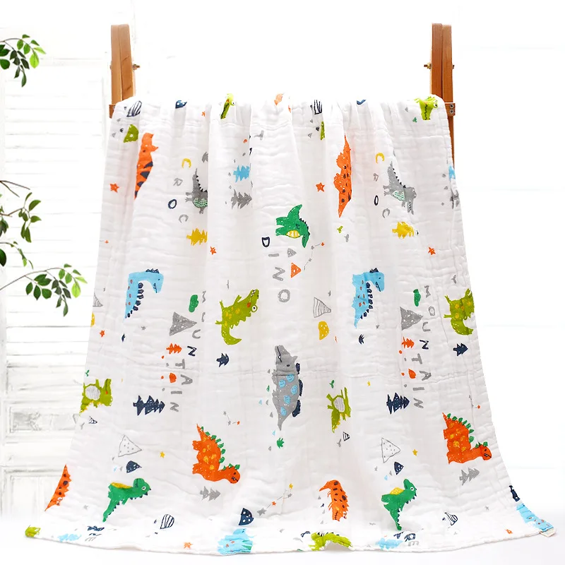 Baby Badetuch Jungen Mädchen 100% Baumwolle Kinder Baby Handtücher Decke Für Neugeborene Bademantel 6 Schichten Gaze Waschlappen Infant Swaddle – Detail 8