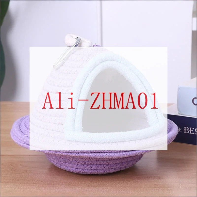 Hot Sale 1pc Warm Bird Nest Parrot Hanging Bed Handmade Weave Windproof Pet Habitat Thickened Bite Resistant Cage Accessories