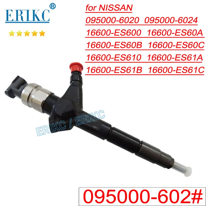 095000-6024 Common Rail Injection 095000-6020 16600-ES600 Diesel Fuel injector Assy for DENSO NISSAN X-Trail 2.2L 16600-ES60A