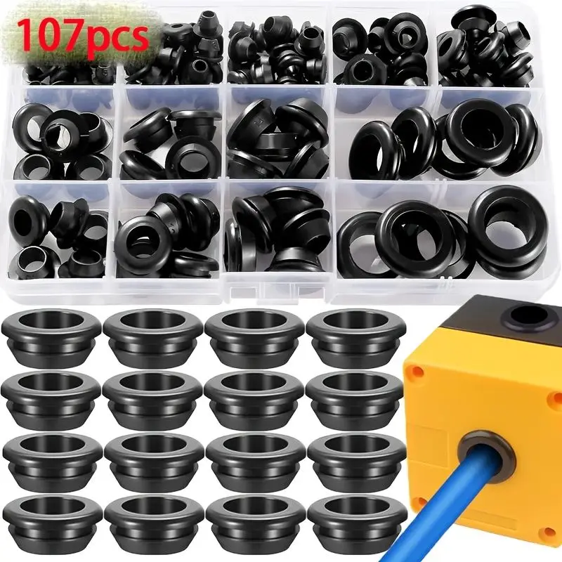 Sealing Cap Seal Ring Quick Fit Rubber Single Side Through-hole Protective Coil Through-hole Tapered Wire Loop Pad Grommet Guard