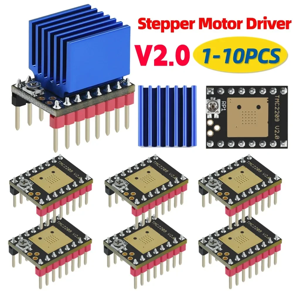 

Аксессуары для 3D-принтеров Модуль драйвера шагового двигателя TMC2209 V2.0 Драйверы Stepsticks до 256, поддержка разделения Шаг/Dir/Uart