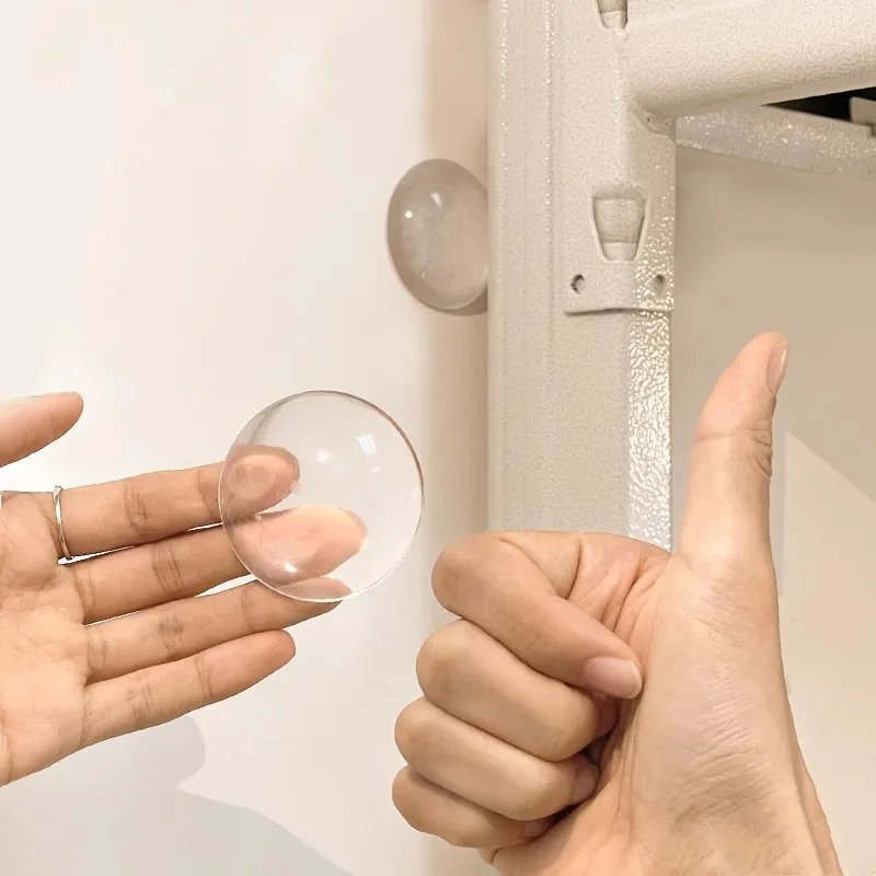 Rodada transparente de silicone macio antiderrapante porta rolha silenciador protetor de parede auto-adesivo maçanetas pára-choques plugue protetor