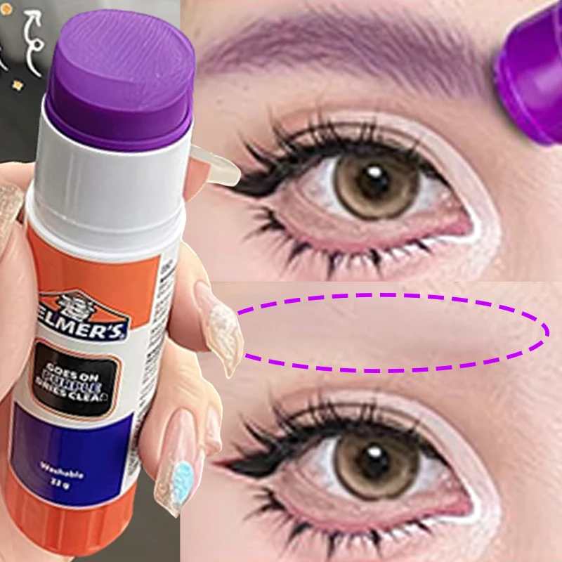 色が変わる透明な眉毛接着剤スティック、手作りDIYコスプレ用、洗える、眉毛の形作り、オフィス、学習、文房具用品
