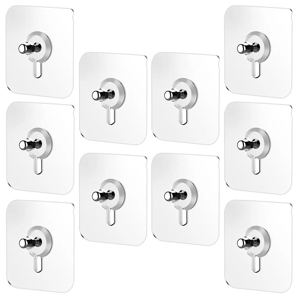10 Pcs No Trace Screw Sticker Traceless Mounting with Nail Wall Stickers for Hanging Acrylic. Invisible Picture Hangers Child