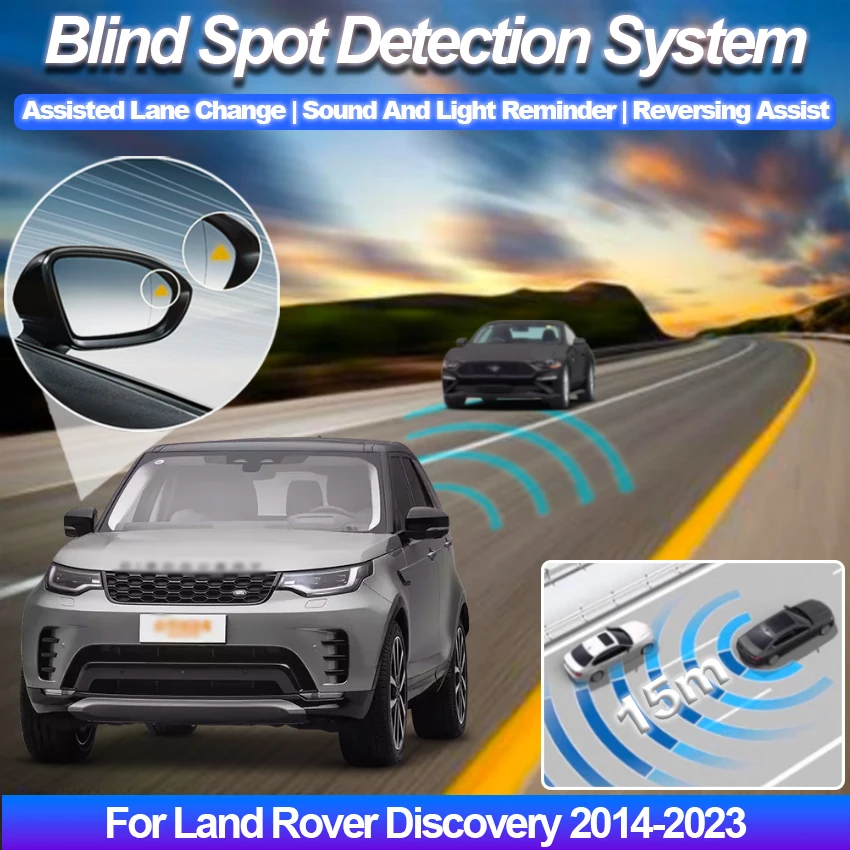 Car Blind Spot Mirror Radar Detection System for Land Rover Discovery 2014 to 2023 BSA BSM BSD Monitoring Assistant Driving