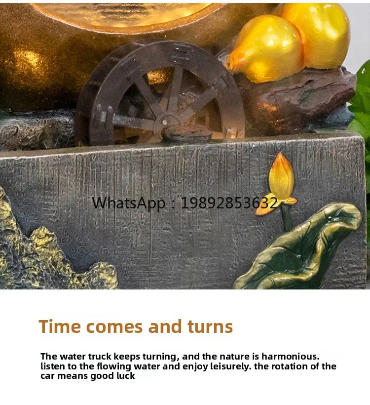 

gourd circulating water fountain living room entrance balcony opening housewarming