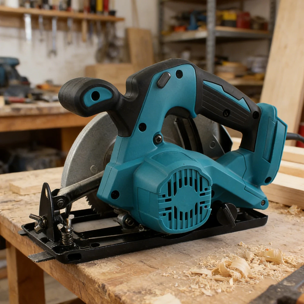 

7 Inch Brushless Electric Circular Saw 45 Degree Wood Cuttiing Saw Handheld Woodworking Saw Tool For Makita 18V Battery Pin