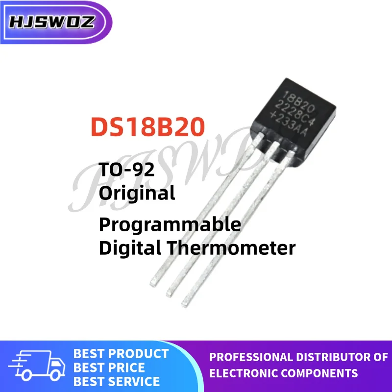 5/10/20PCS Original New 18B20 DS18B20 DS18B TO-92 Temperature Sensor Programmable Digital Thermometer