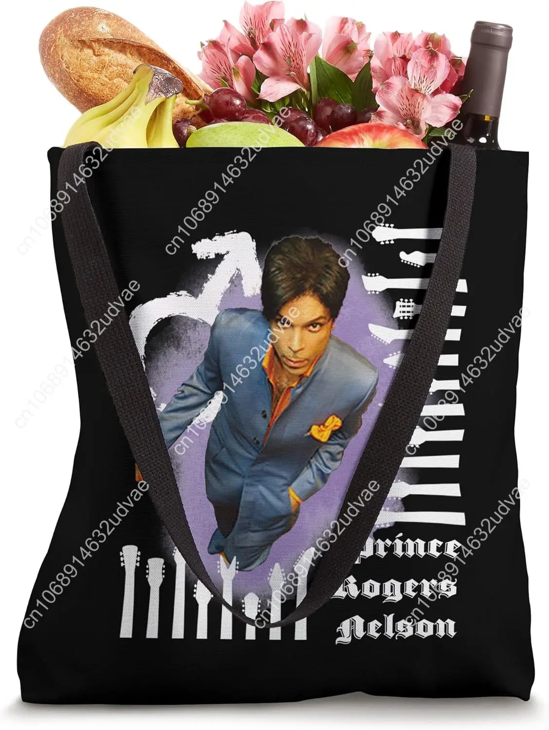 PRINCE-008_Back Borsa tote stampata