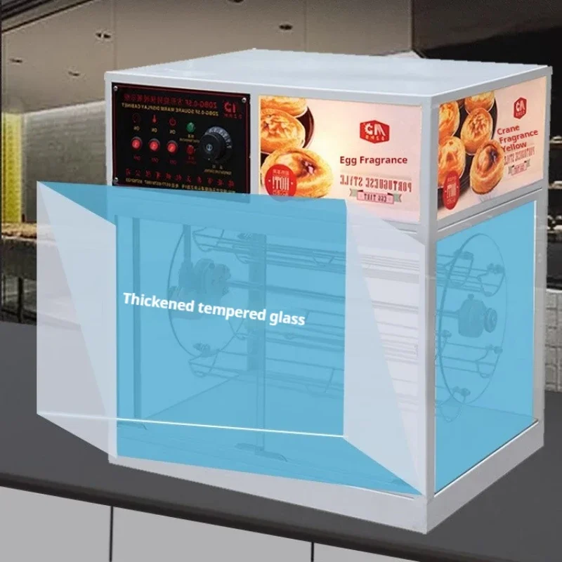 Commercial Food Insulation Cabinet Egg Tart Insulation Showcase Rotation Food Thermal Insulation Case//