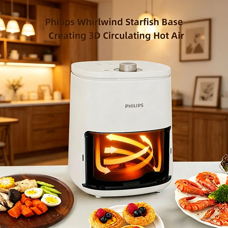 Philips 9060 Air Fryer 3.5L Intelligent Temperature Control One Key Adjustment Fryer Silicone Anti Slip Pad Automatic Power-Off