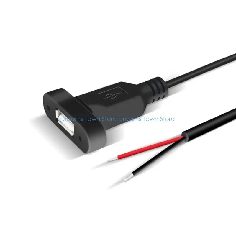 HX6A USB 2PIN Power Port Female Connector Socket Head Usb com parafuso