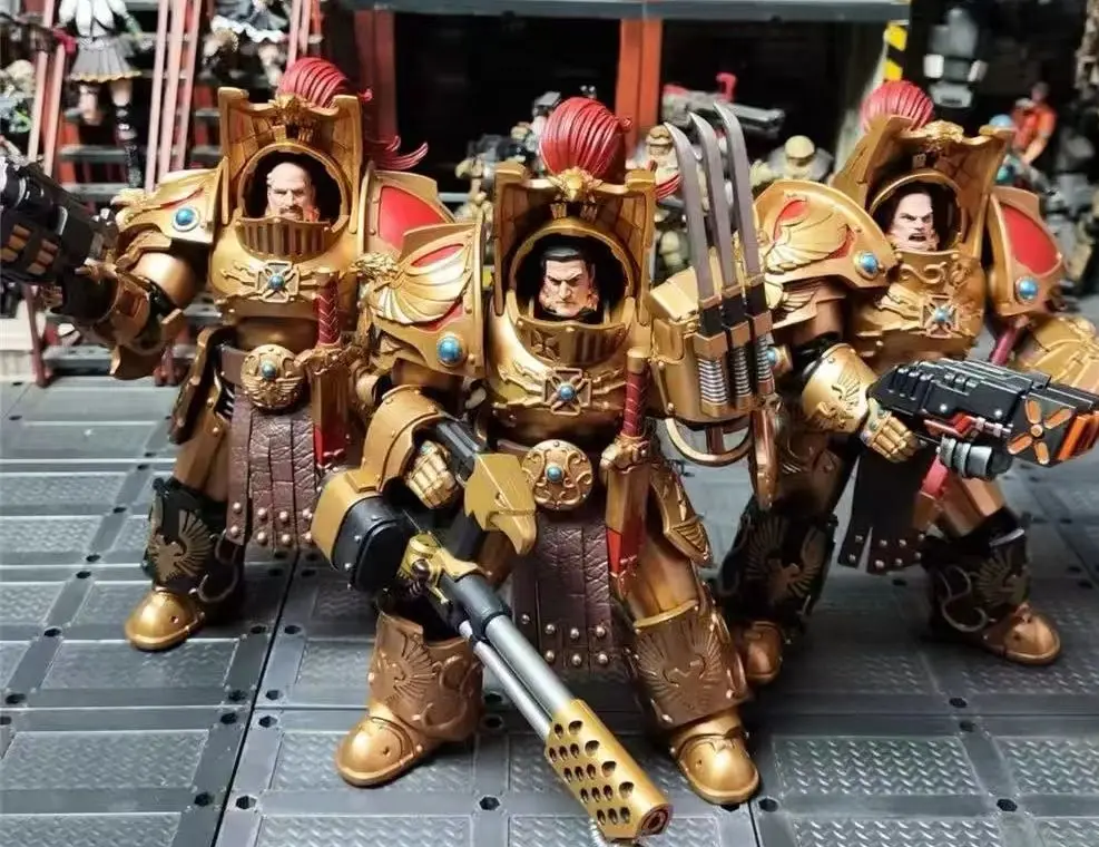 【JOYTOY】Warhammer 40K The Horus Heresy Legio Custodes Aquilon Terminator Squad modelo 1/18 figura de acción de juguete