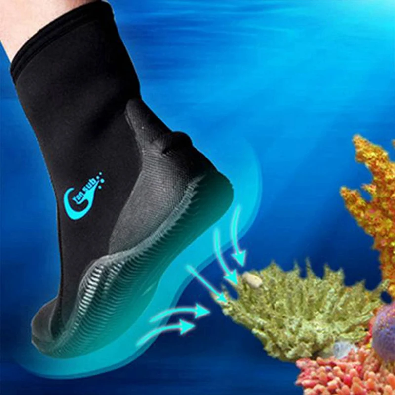 Yon Sub Neoprene Diving Shoes High Top Scuba Non-Slip Diving Boots Warm Swimming Shoes Fin Accessories For (Size 30-47)