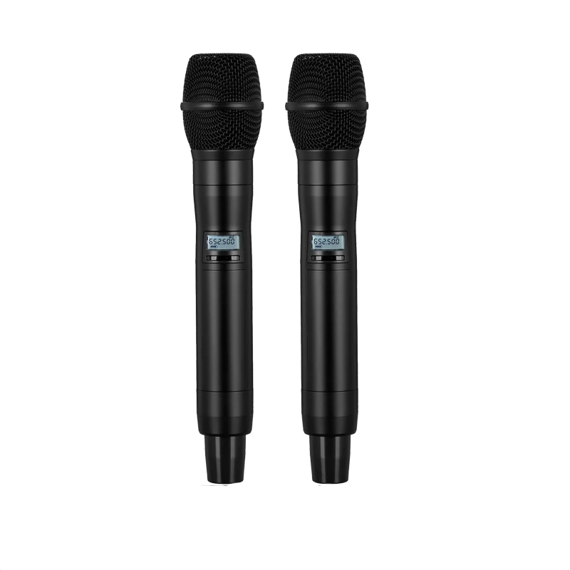 Microfone sem fio profissional, sem fio Mic sistema para o desempenho do palco, longo alcance, verdadeira diversidade, UHF