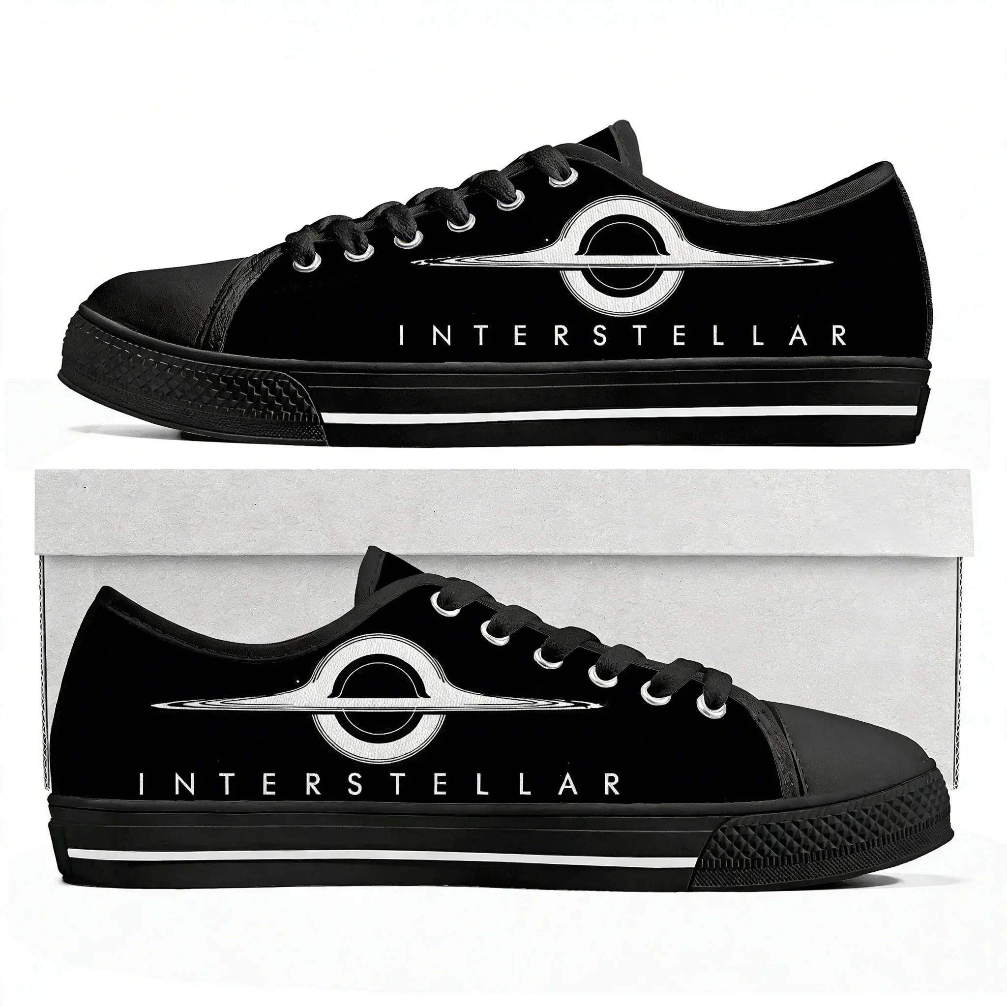Interstellar Science Fiction Film Wormhole Low Top Sneakers Mens Womens Teenager Canvas Sneaker Casual Shoes Customize Shoe
