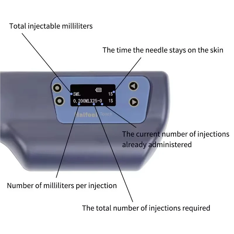 Handheld Mesotherapy Haifeel Touch Meso Gun Injector, Beauty Machine Skin Care Tool Adjustable Depth
