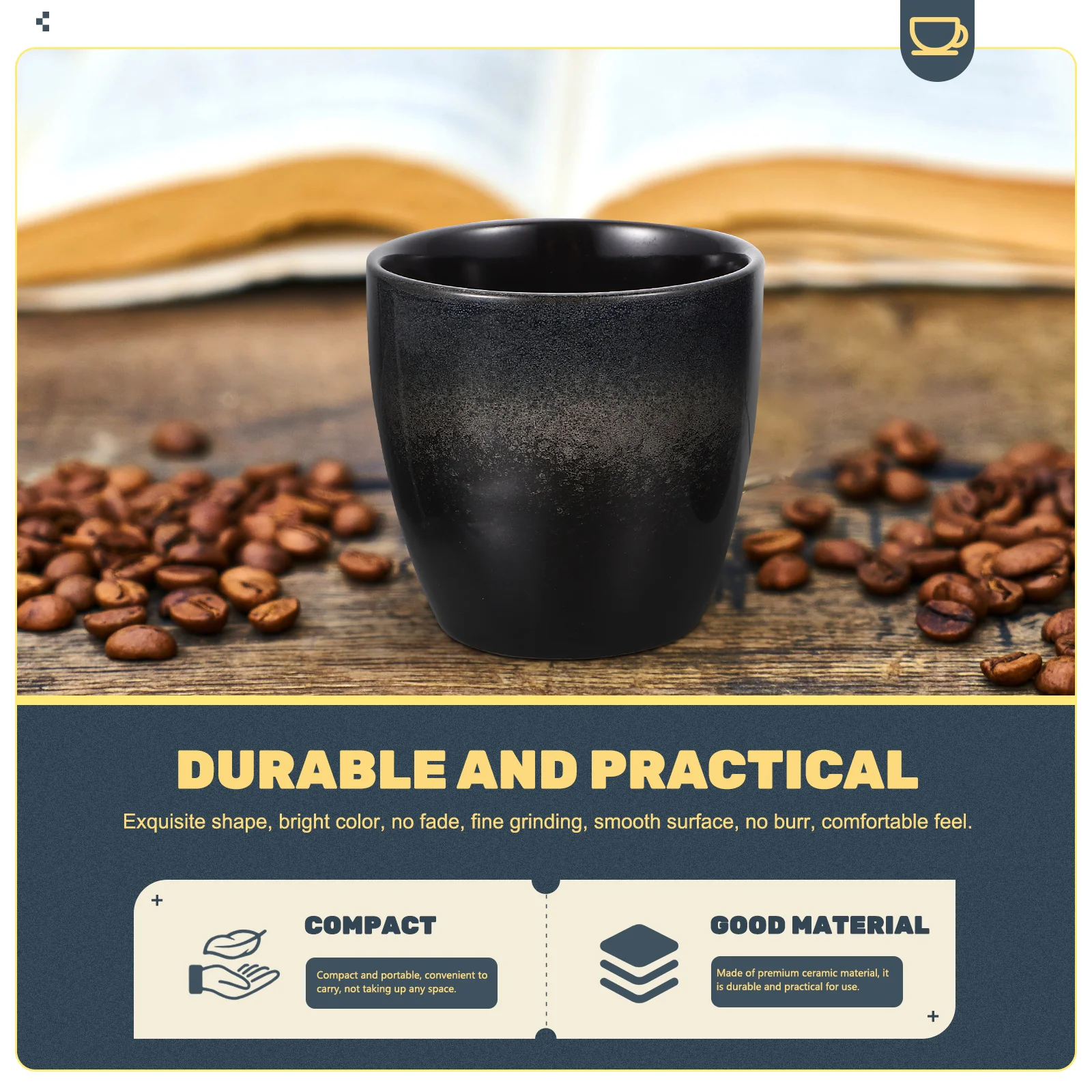 

2Pcs Traditional Ceramic Tea Cup Handcrafted Finish for Hot Beverages Ideal for Green Tea Herbal Infusions Home Kitchen Teaware