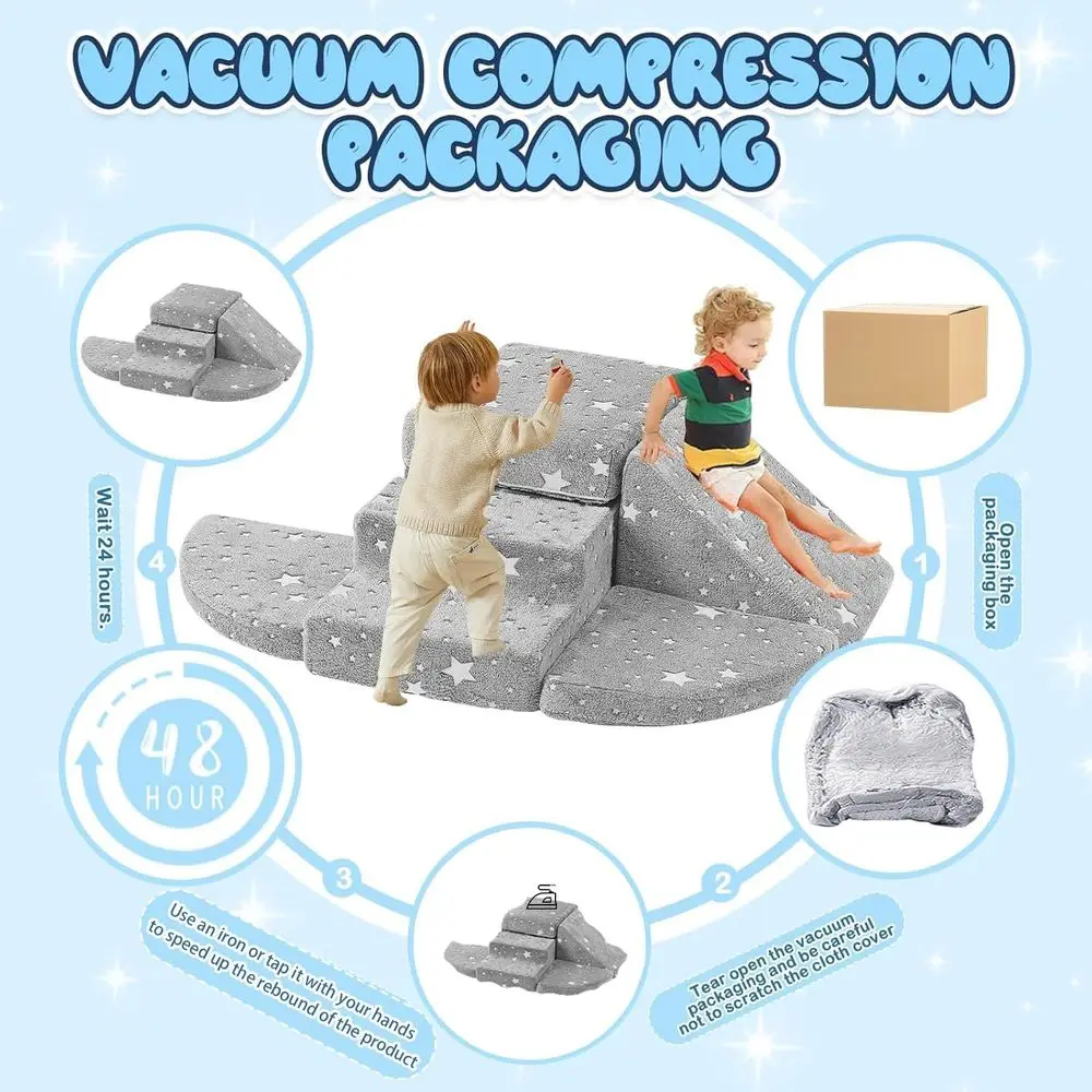 Soft Foam Climbing Blocks for Toddlers 1-3 Years, Safe Indoor Play, Ideal for Crawling and Exploration, Baby Gym/Playground Set