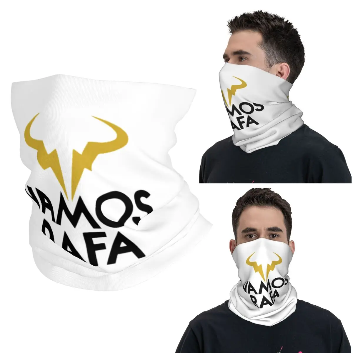 

Rafael Nadal Bandana Neck Gaiter Printed Magic Scarf Warm Headwear Hiking Fishing For Men Women Adult Washable