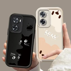 Cute Bear Cat Silicone Phone Case On For OPPO A78 A83 A76 A96 A97 A94 A93 A73 A58 A77 A57 A74 A95 A60 A55 A54 A53 4G 5G Cover